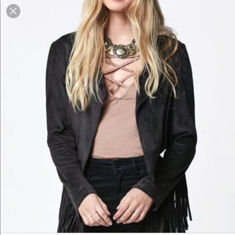 Suede fringe jacket!